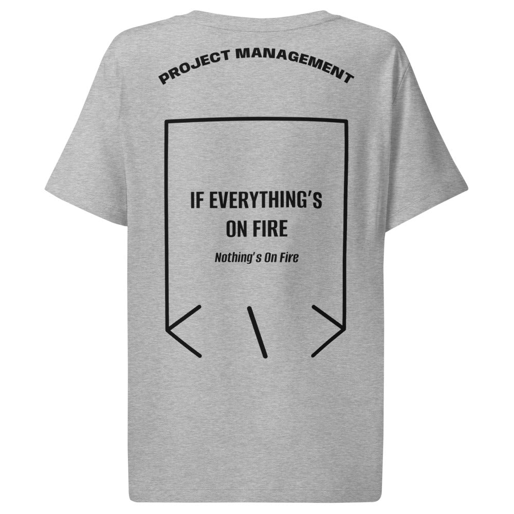 If Everything’s On Fire — Heather Grey Black back mockup