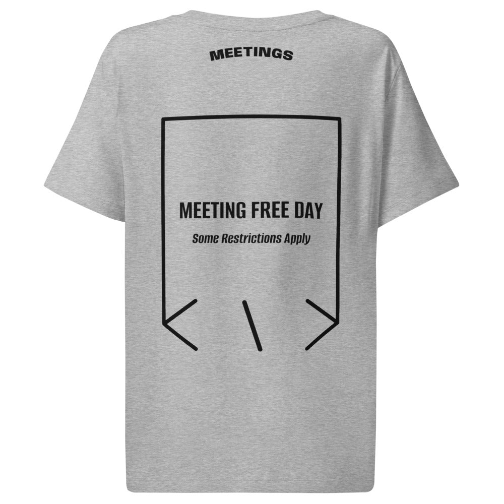 Meeting Free Day — Heather Grey Black back mockup