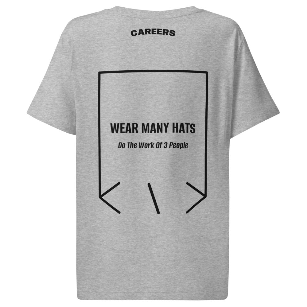 Wear Many Hats — Heather Grey Black back mockup