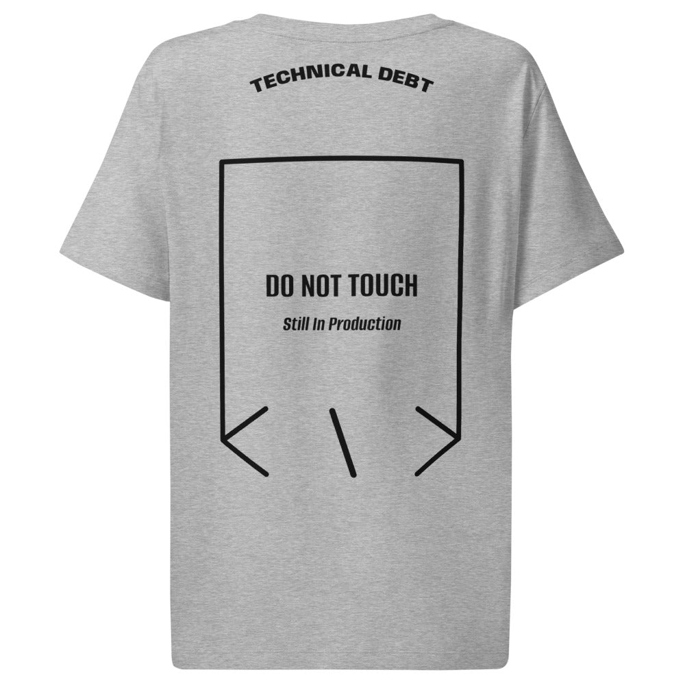 Do Not Touch — Heather Grey Black back mockup