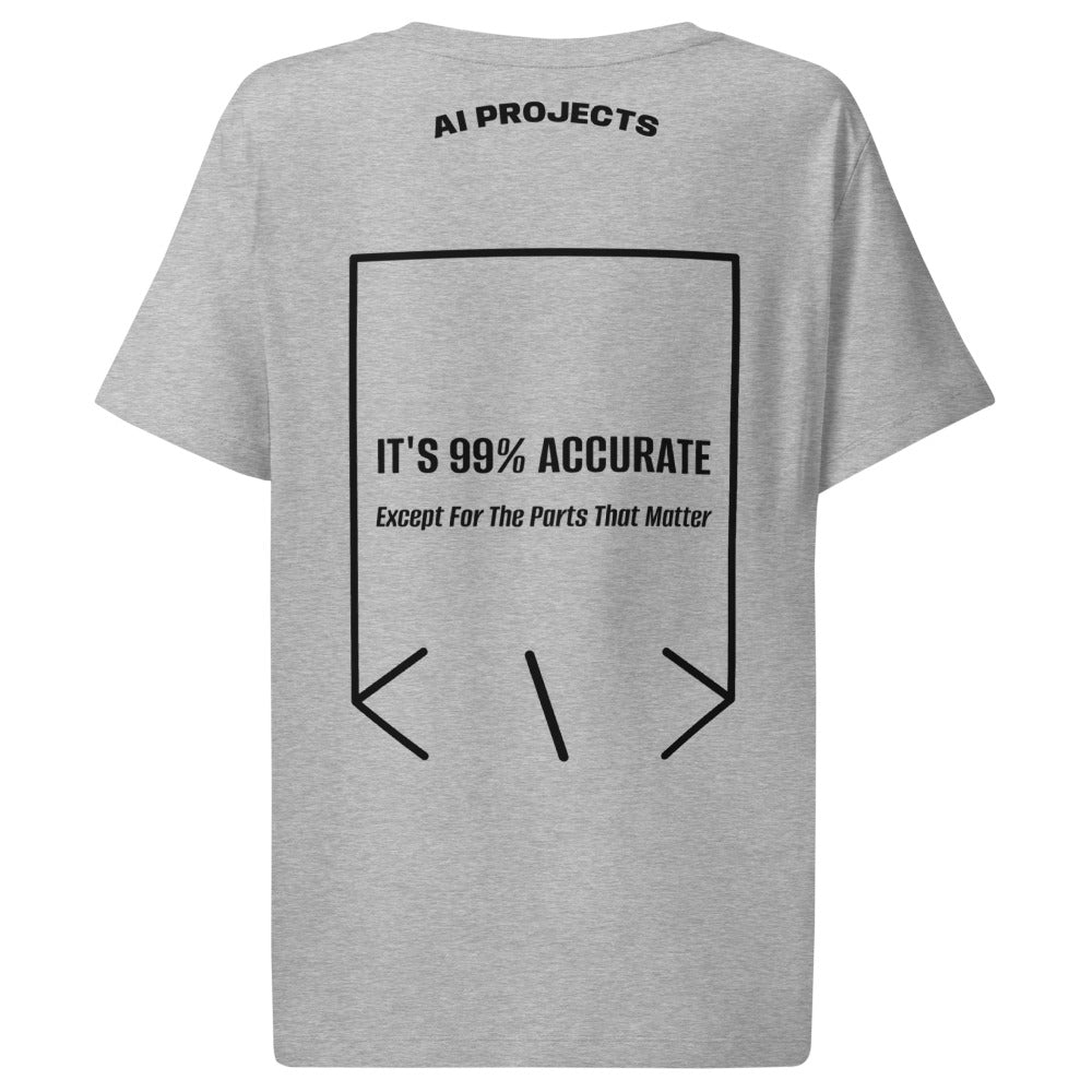 It's 99% Accurate — Heather Grey Black back mockup