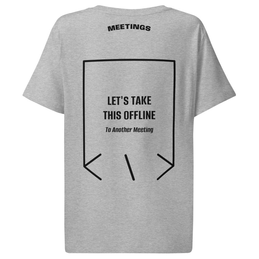 Let's Take This Offline — Heather Grey Black back mockup