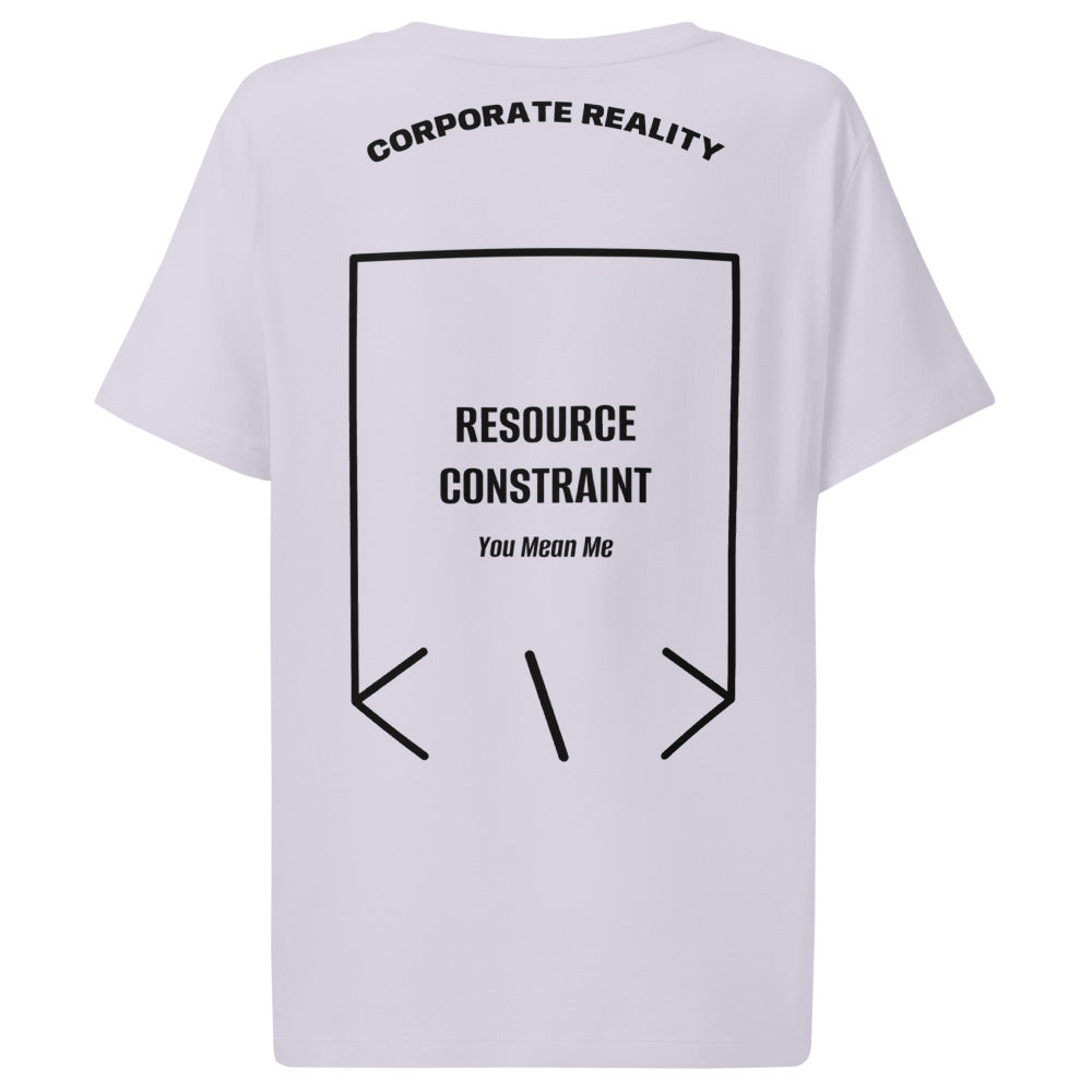 Resource Constraint — Lavender Black back mockup