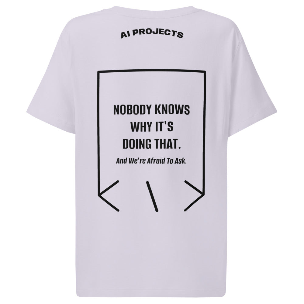 Nobody Knows Why It's Doing That. — Lavender Black back mockup