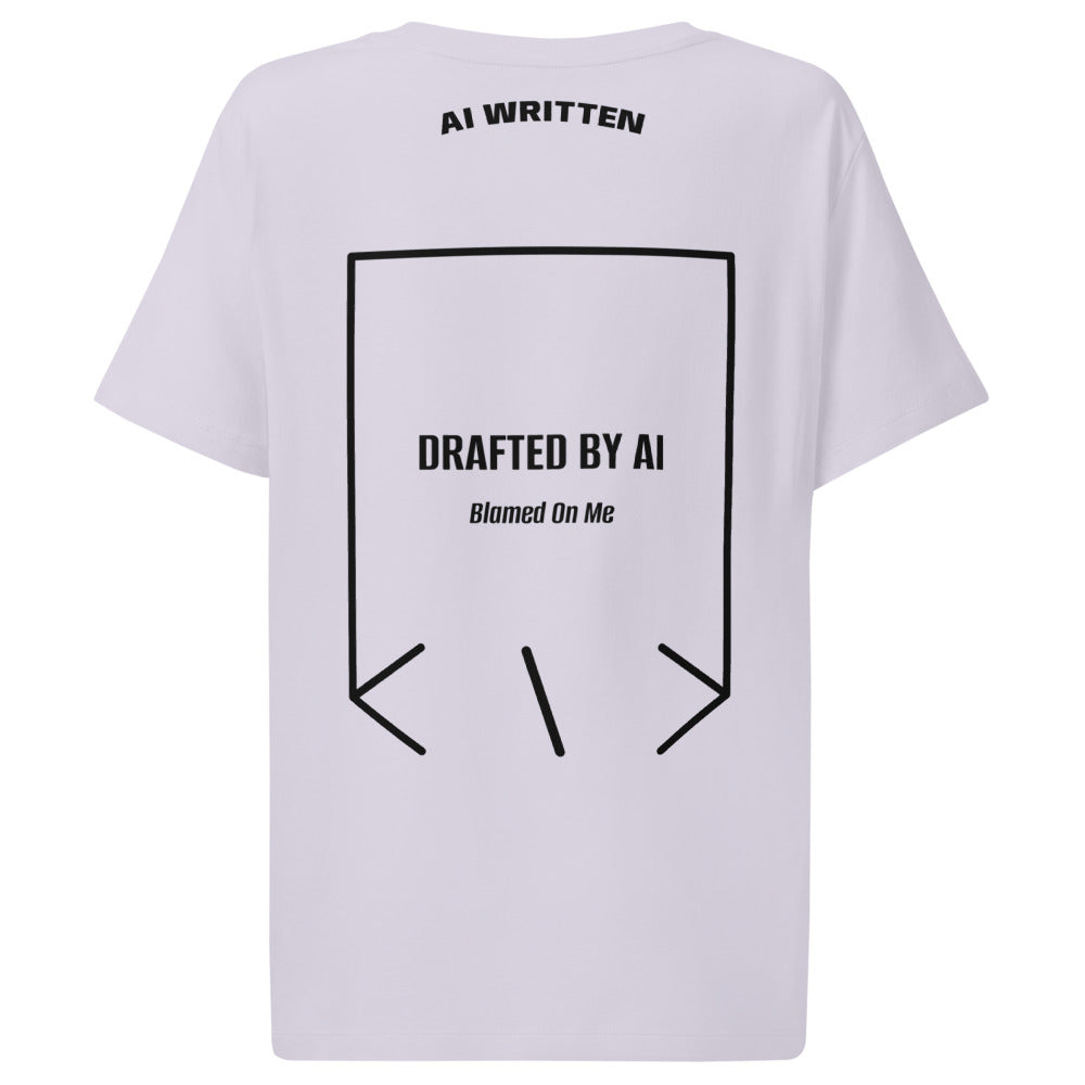 Drafted By AI — Lavender Black back mockup