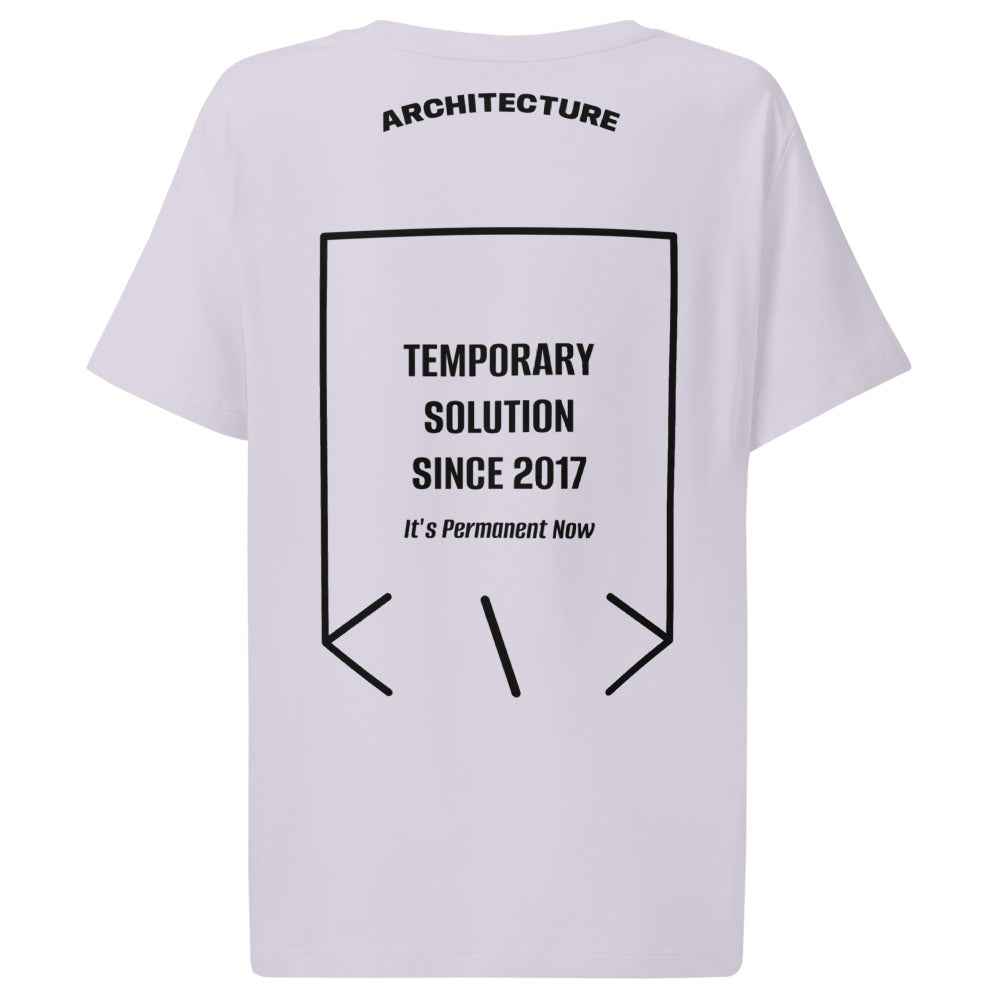 Temporary Solution Since 2017 — Lavender Black back mockup