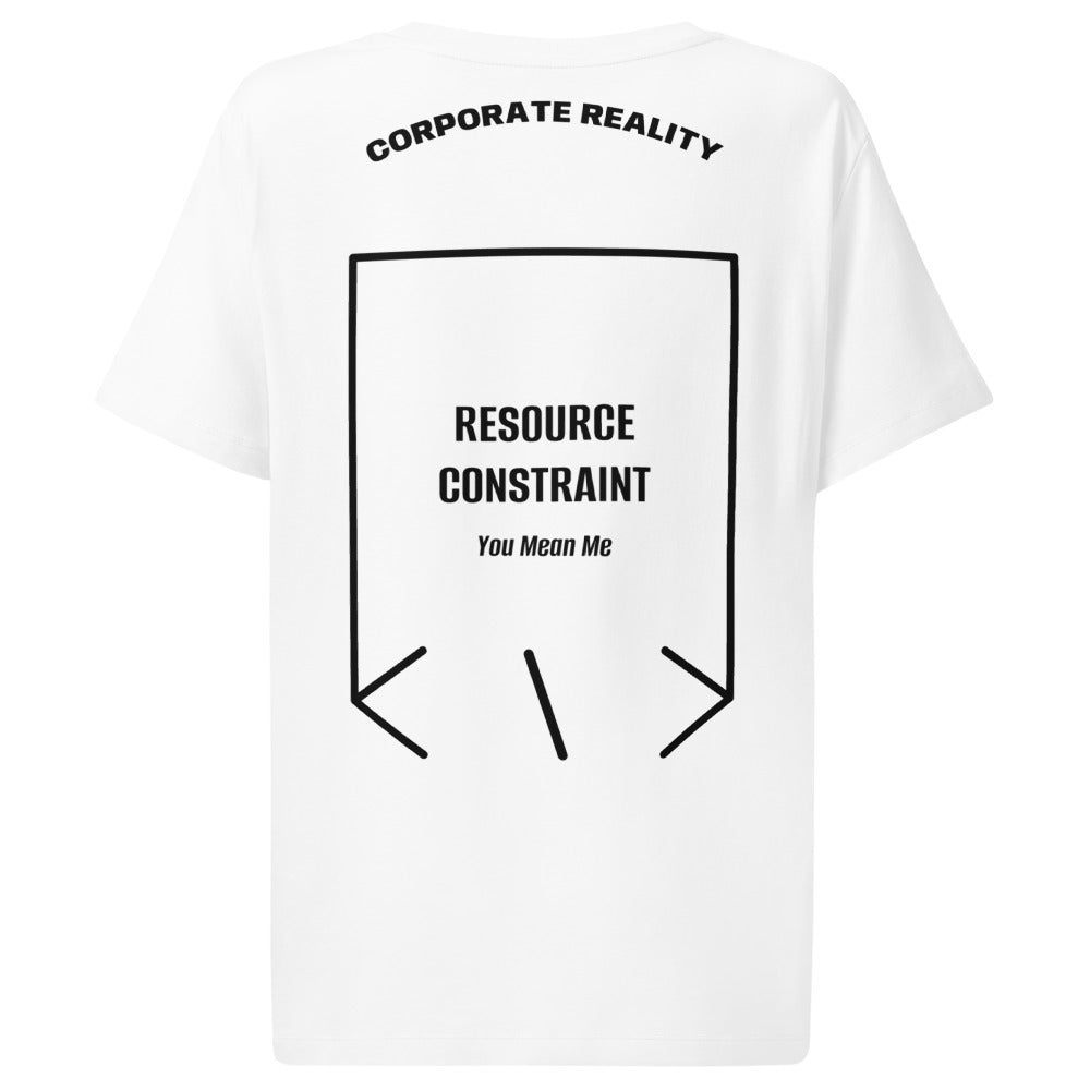 Resource Constraint — White Black back mockup