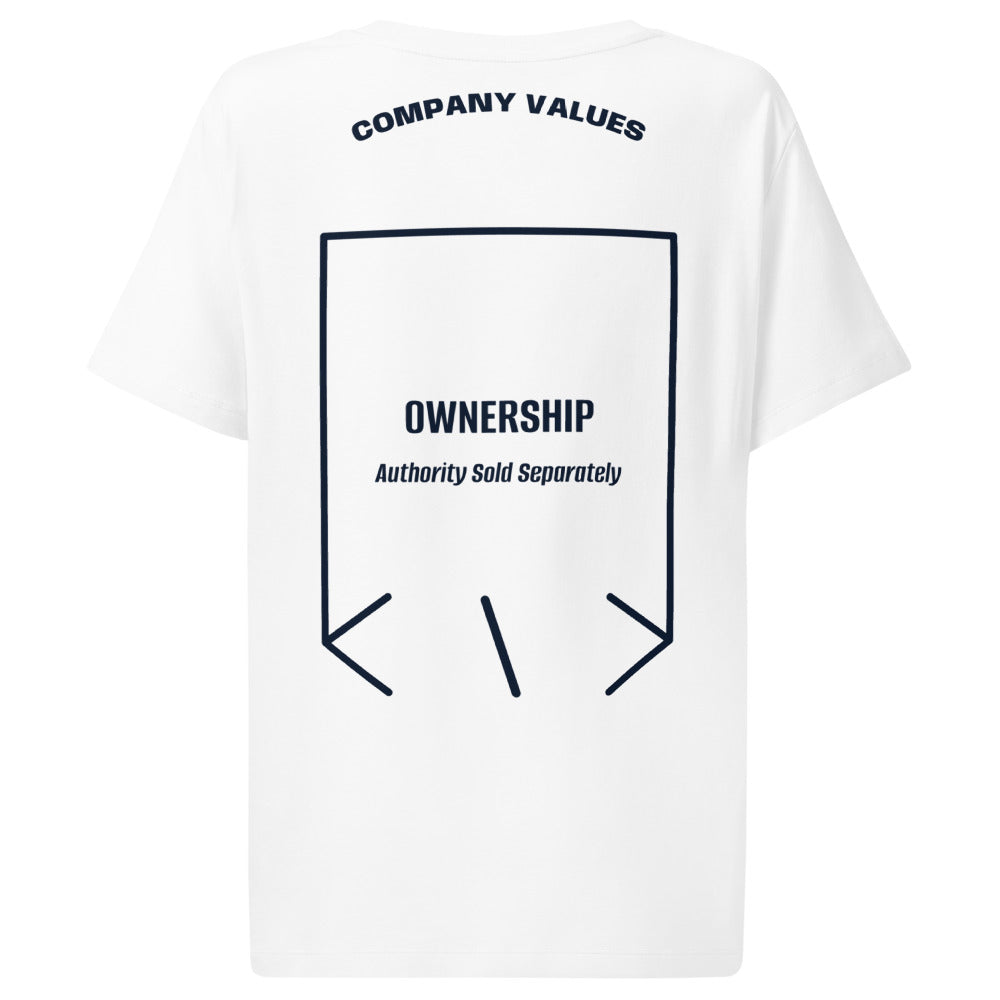 Ownership — White French Navy back mockup