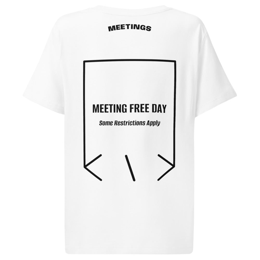Meeting Free Day — White Black back mockup