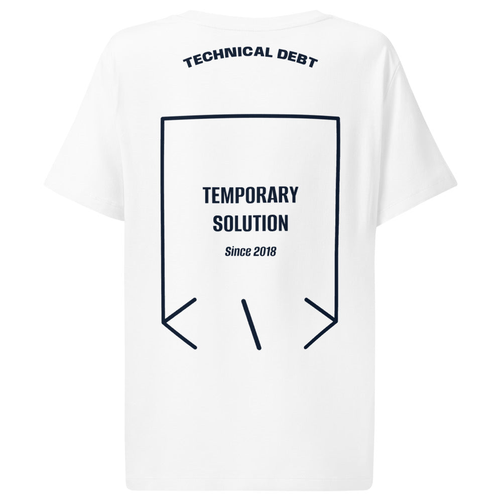 Temporary Solution — White French Navy back mockup