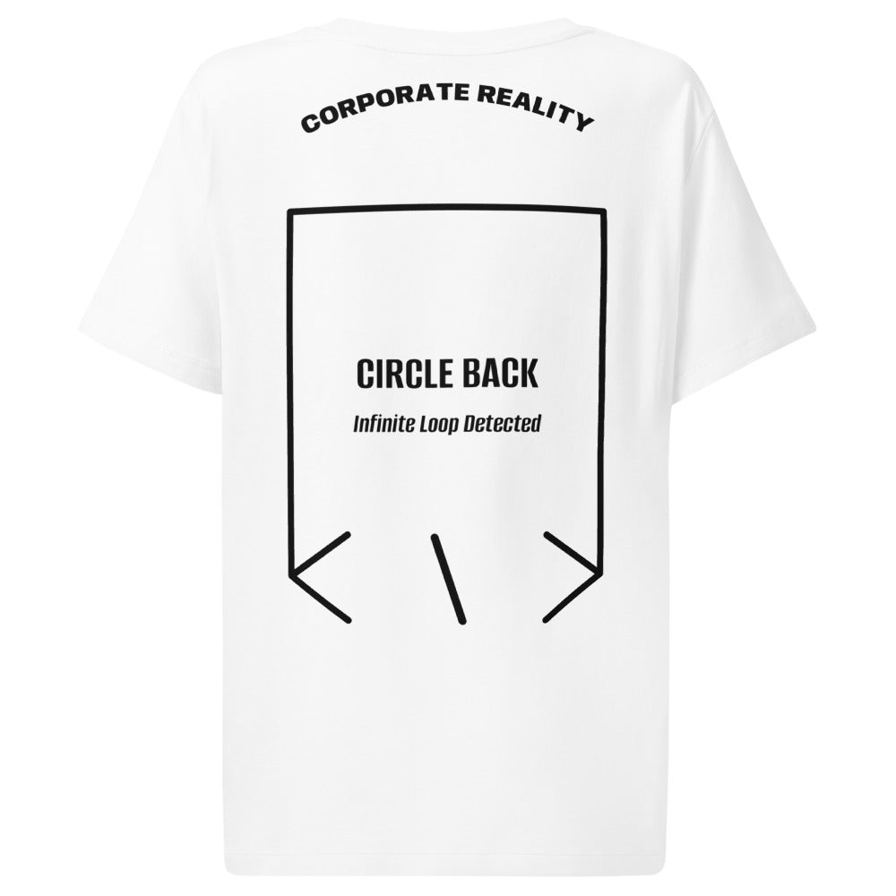 Circle Back — White Black back mockup