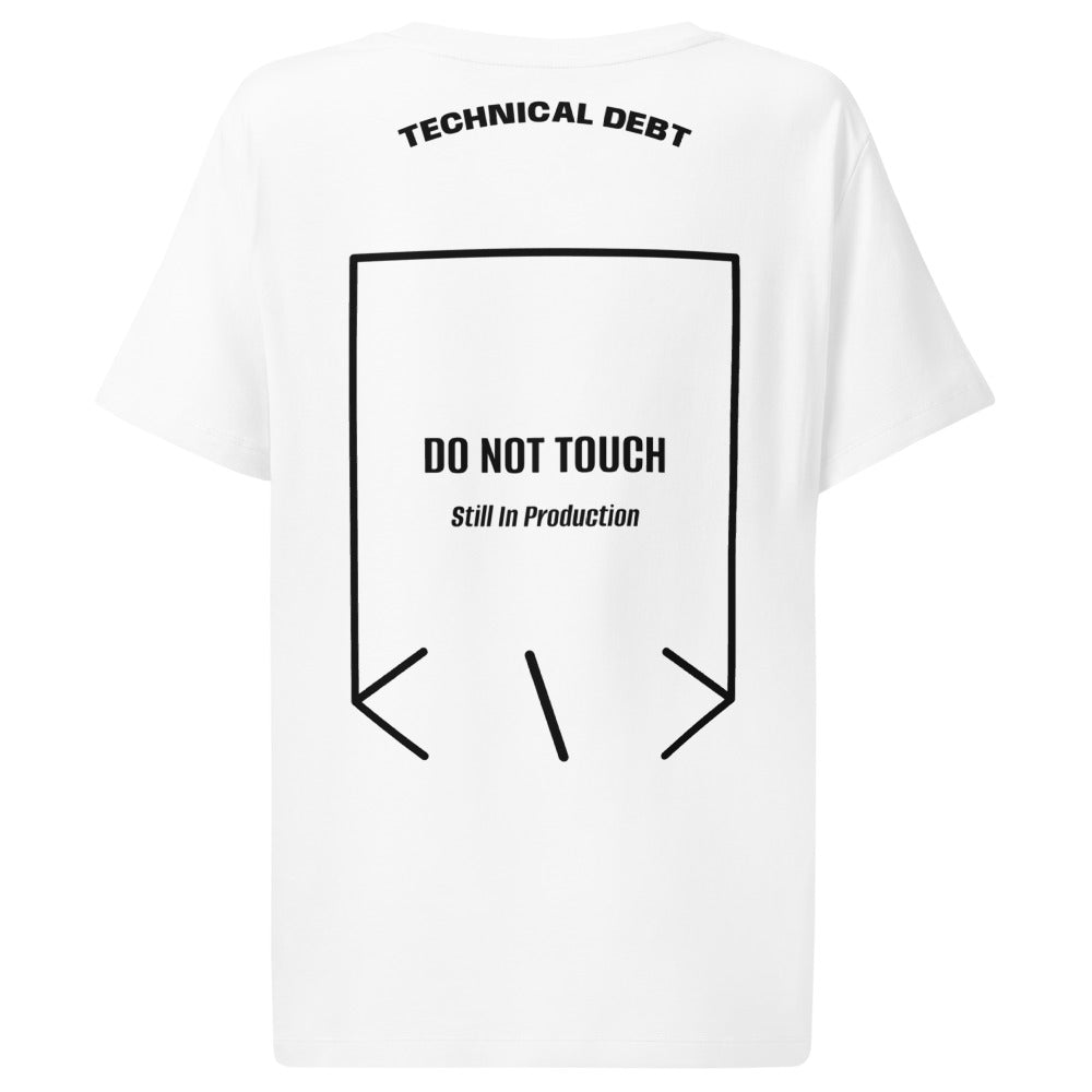 Do Not Touch — White Black back mockup