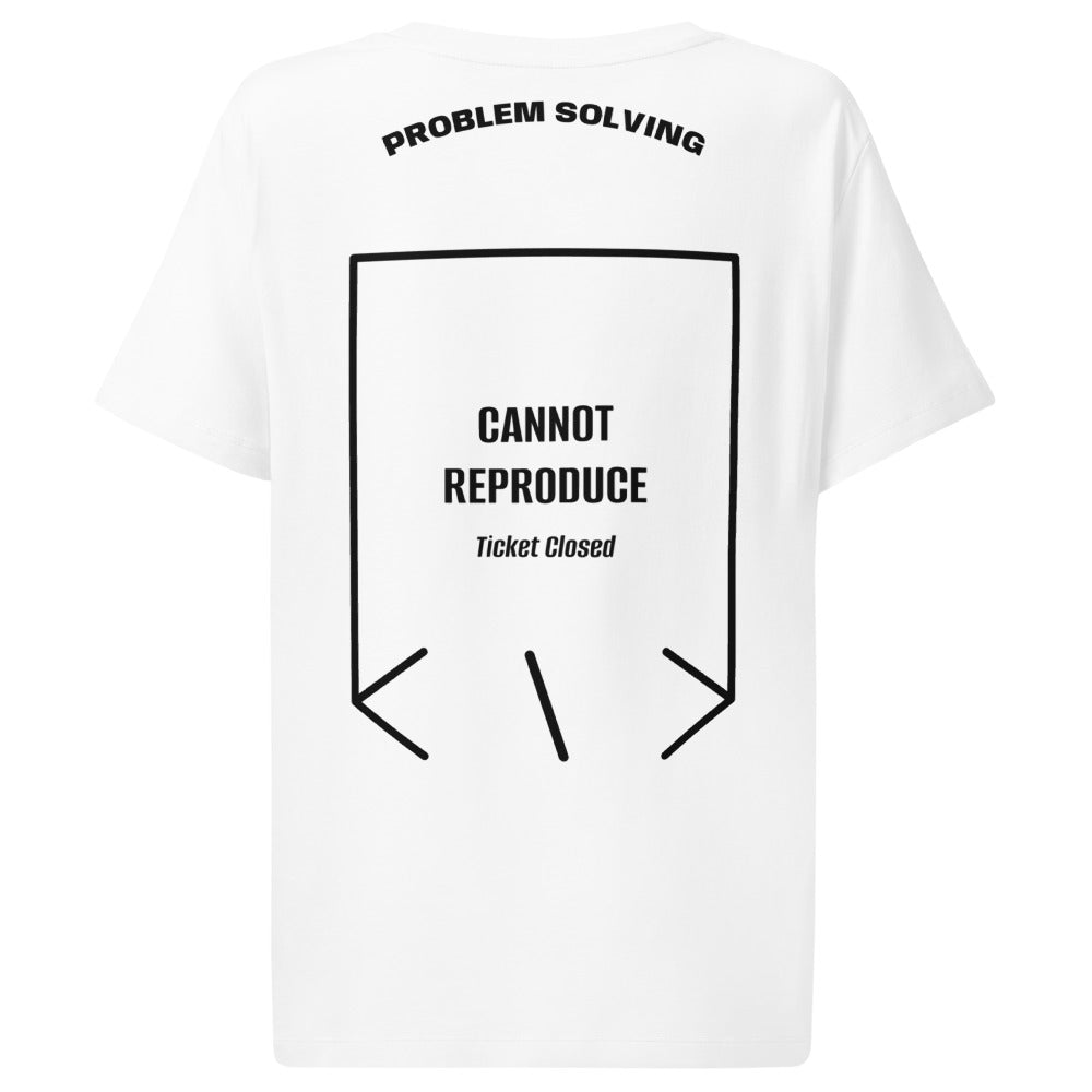 Cannot Reproduce — White Black back mockup