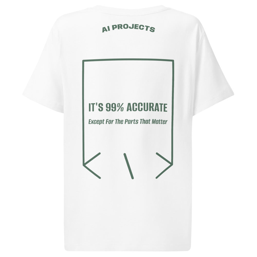 It's 99% Accurate — White Green Bay back mockup
