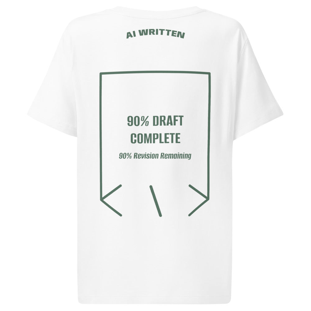 90% Draft Complete — White Green Bay back mockup