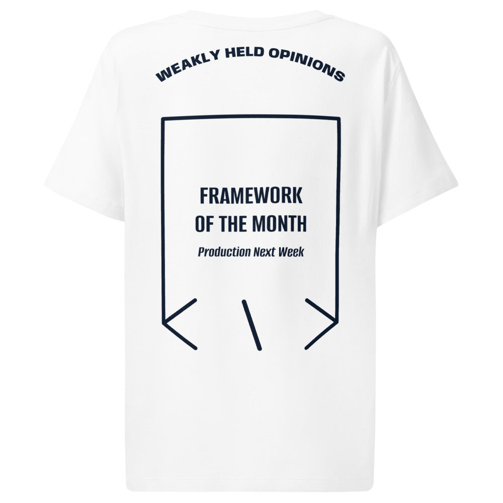 Framework Of The Month — White French Navy back mockup