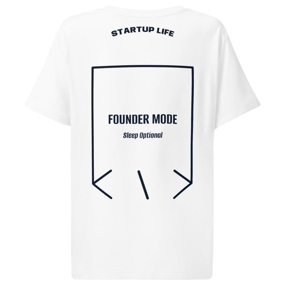 Founder Mode — White French Navy back mockup