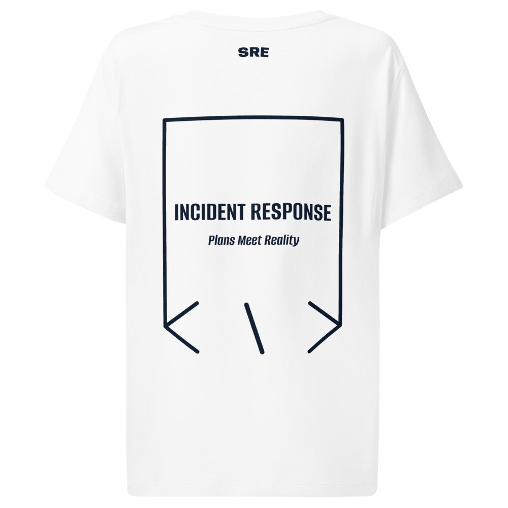 Incident Response — White French Navy back mockup