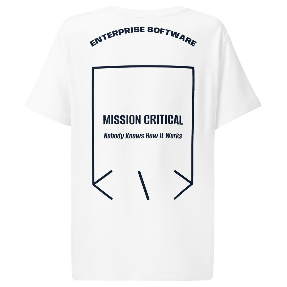 Mission Critical — White French Navy back mockup