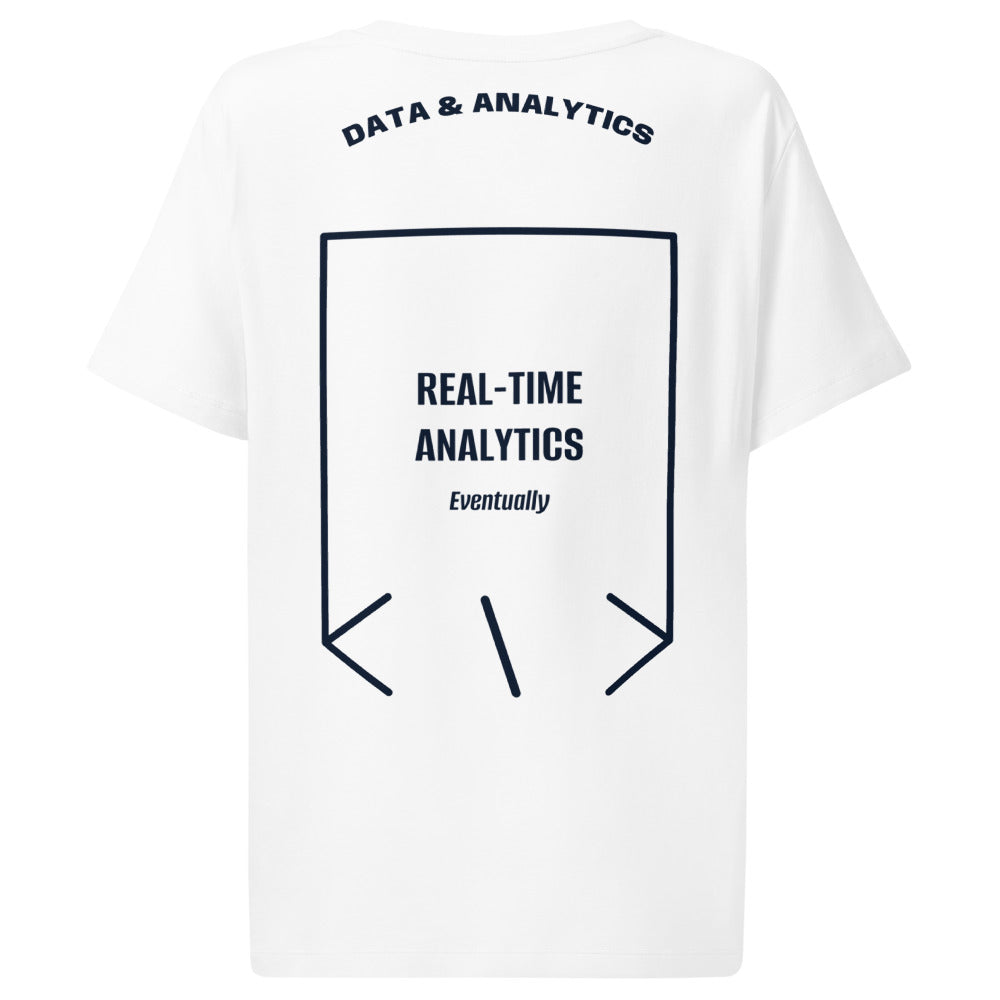 Real-Time Analytics — White French Navy back mockup