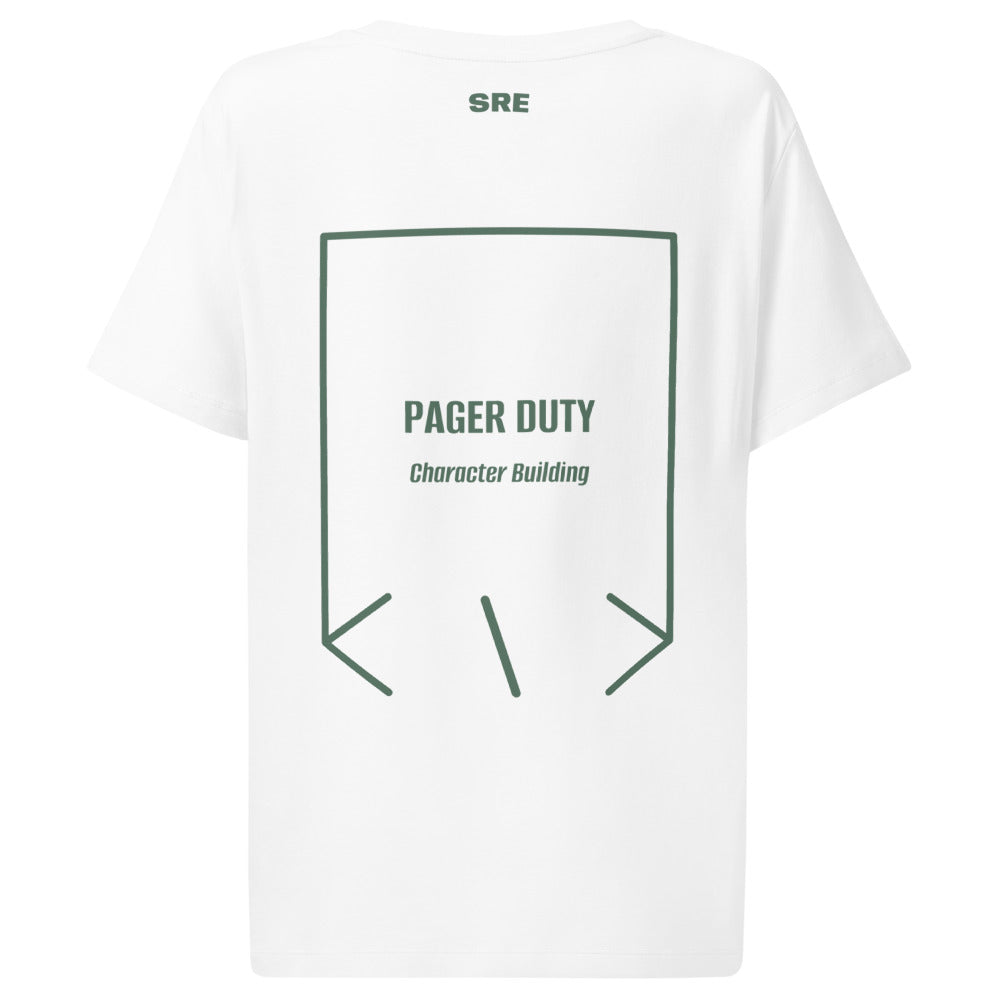 Pager Duty — White Green Bay back mockup