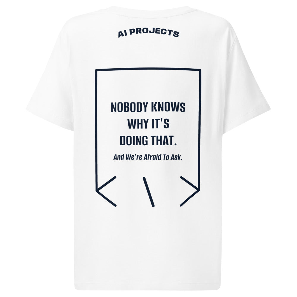 Nobody Knows Why It's Doing That. — White French Navy back mockup