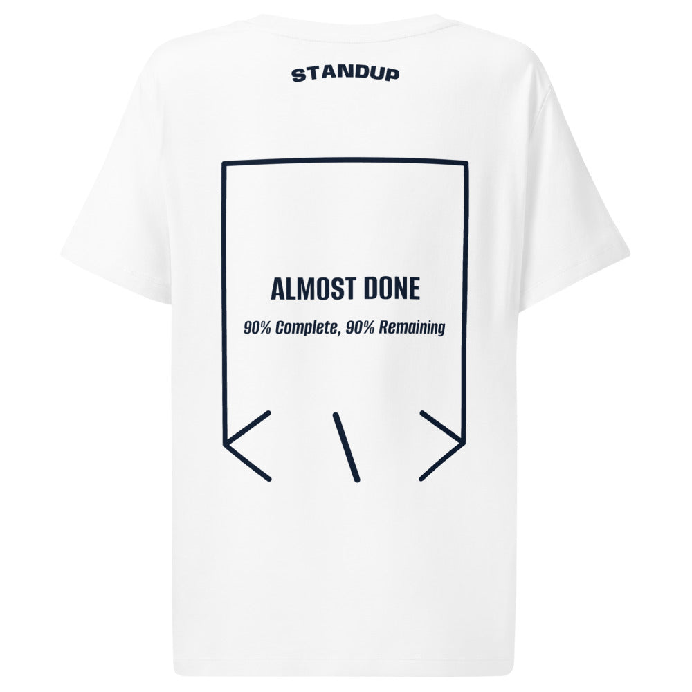 Almost Done — White French Navy back mockup