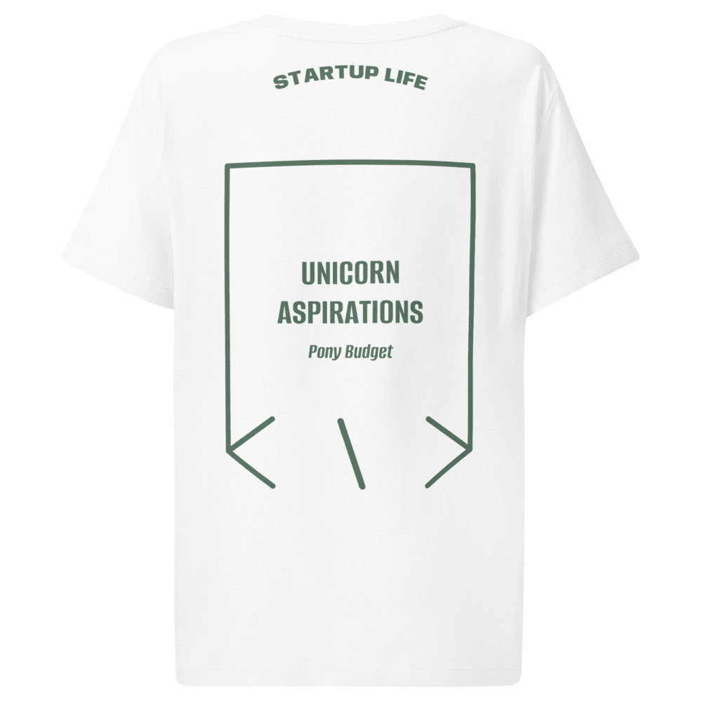 Unicorn Aspirations — White Green Bay back mockup
