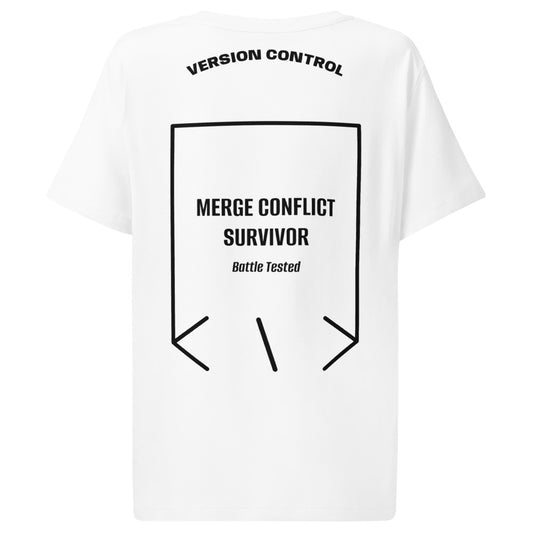 Merge Conflict Survivor — secondary back mockup