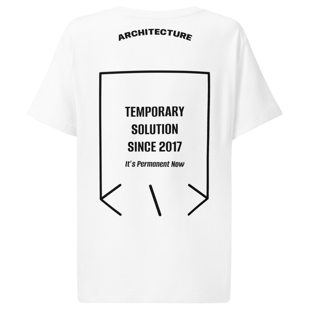 Temporary Solution Since 2017 — White Black back mockup