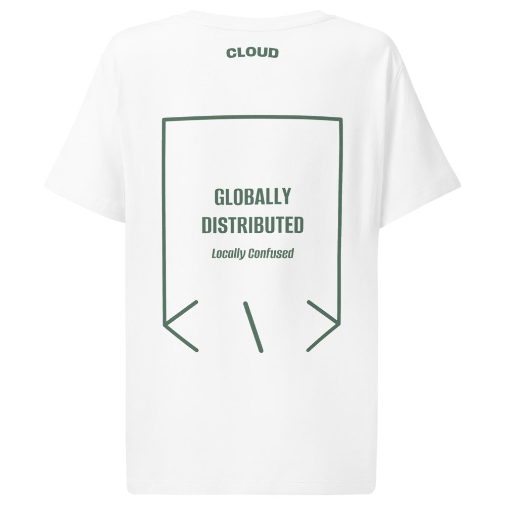 Globally Distributed — White Green Bay back mockup