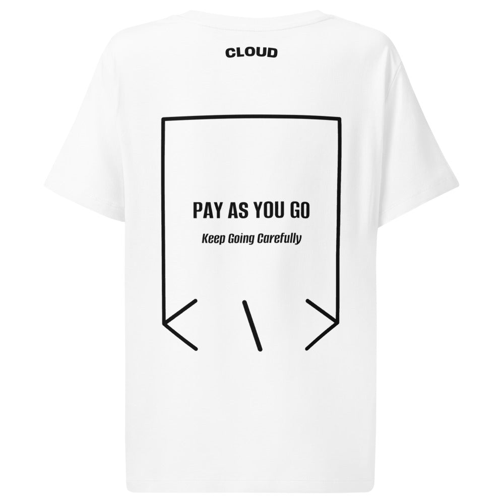Pay As You Go — White Black back mockup