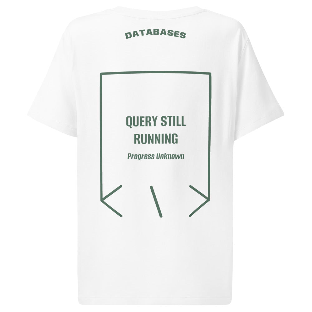 Query Still Running — White Green Bay back mockup