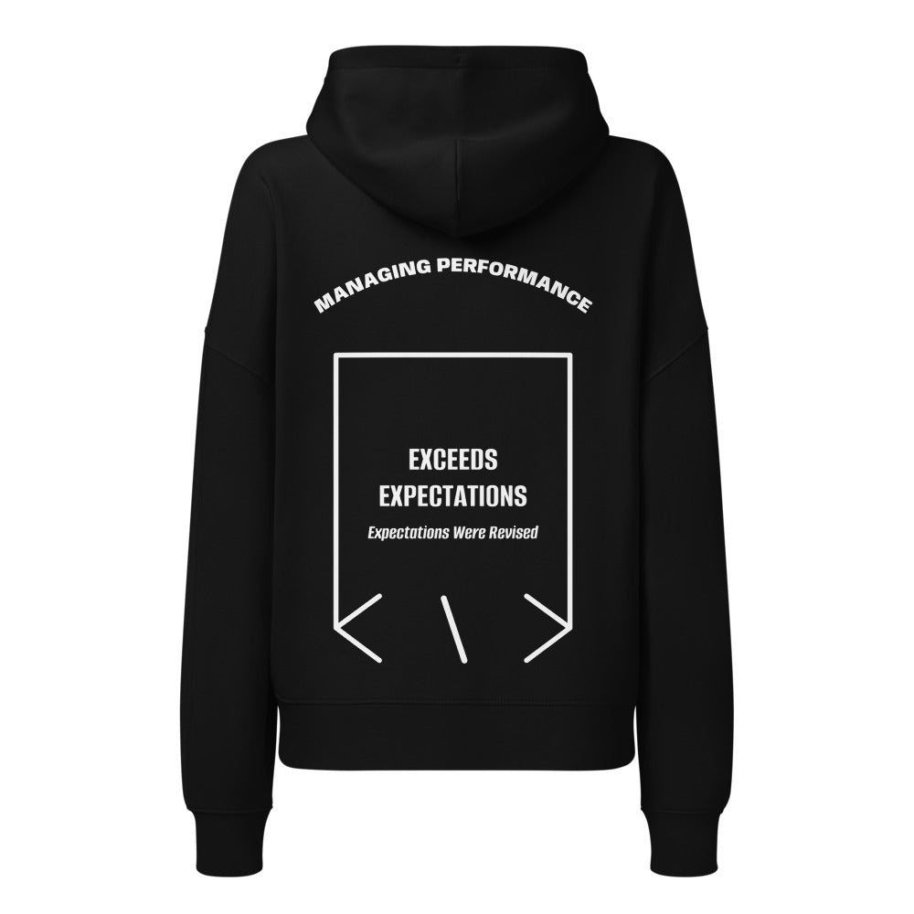 Exceeds Expectations — Black White back mockup