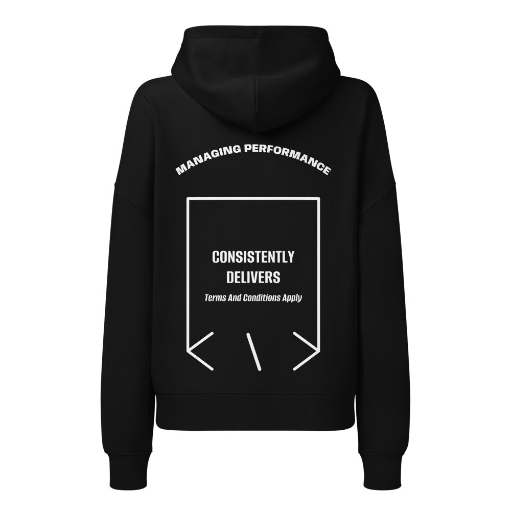 Consistently Delivers — Black White back mockup