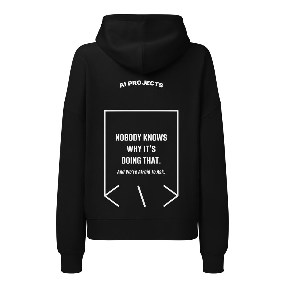 Nobody Knows Why It's Doing That. — Black White back mockup