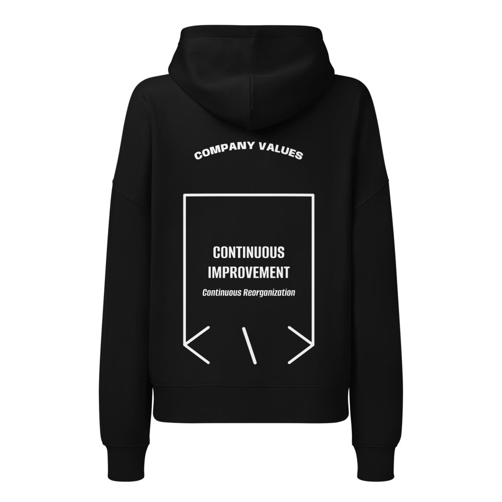 Continuous Improvement — Black White back mockup