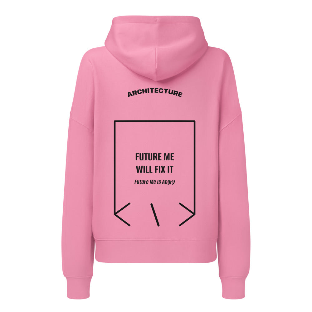 Future Me Will Fix It — Bubble Pink Black back mockup