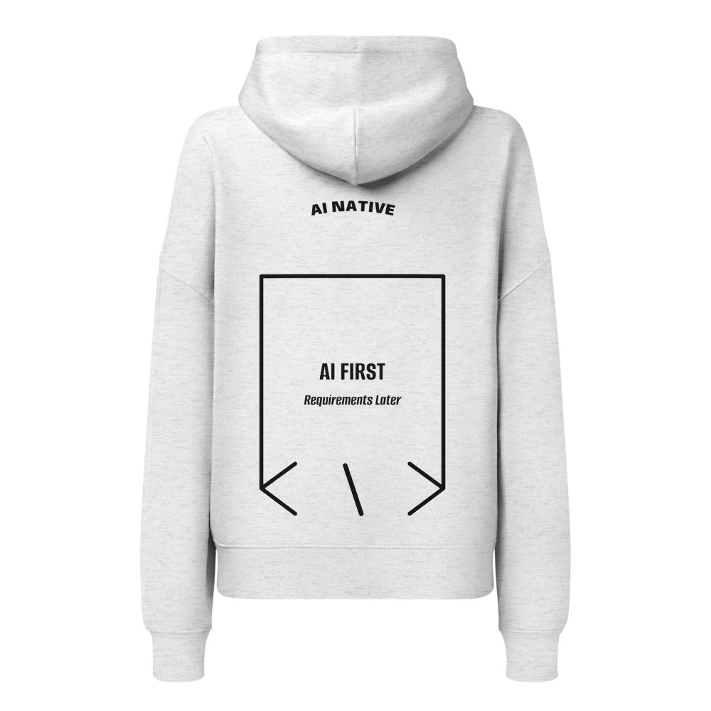 AI First — Cool Heather Grey Black back mockup