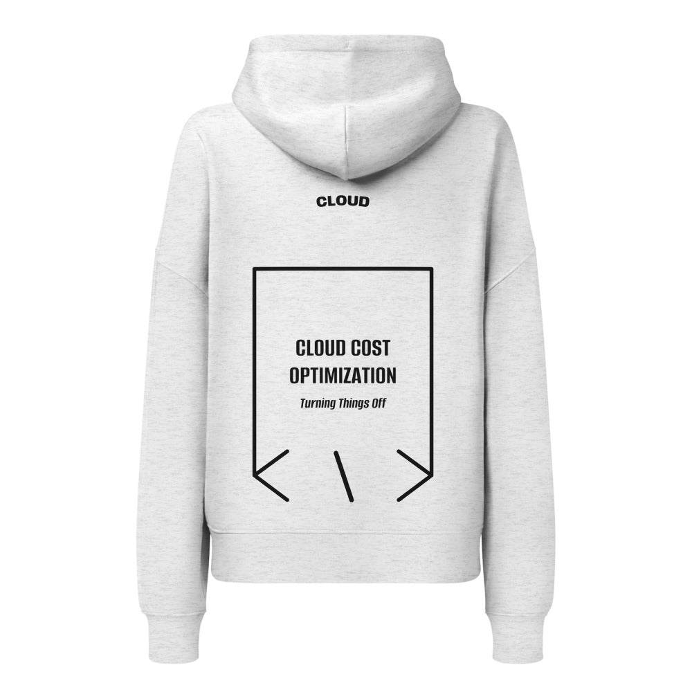 Cloud Cost Optimization — Cool Heather Grey Black back mockup