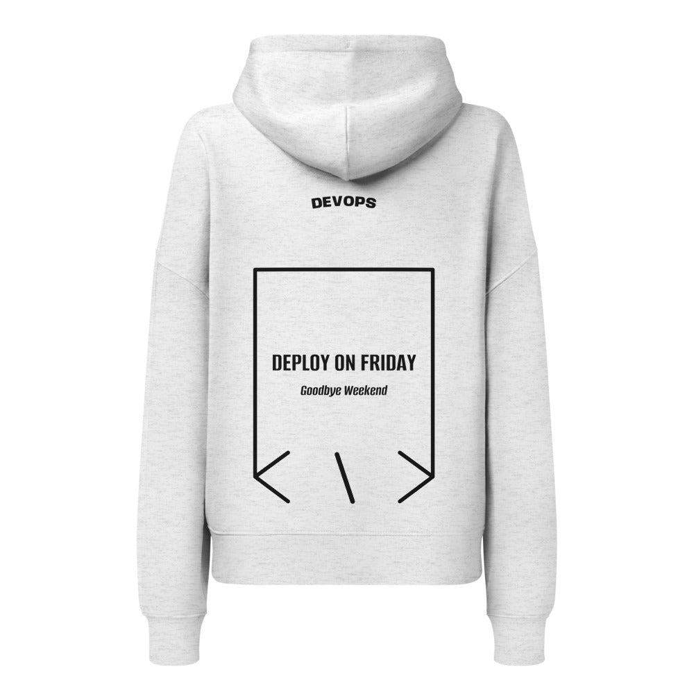 Deploy On Friday — Cool Heather Grey Black back mockup