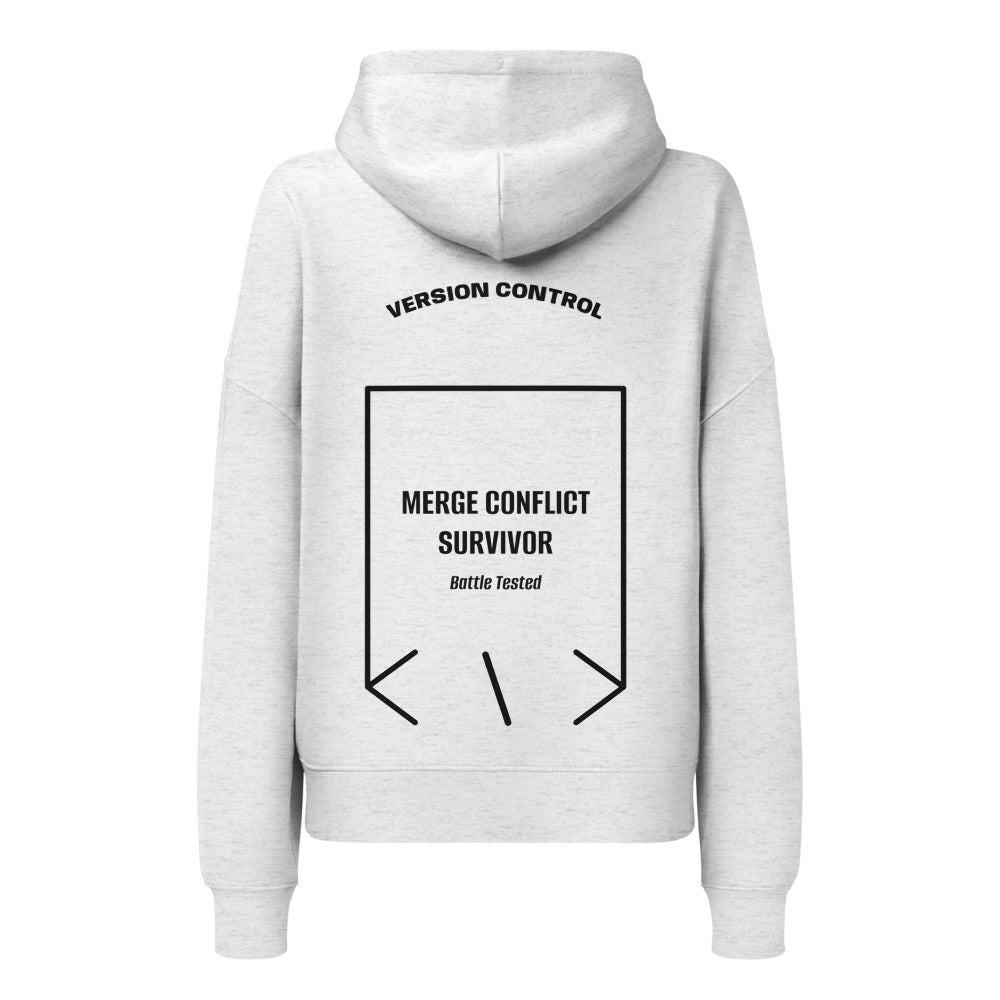 Merge Conflict Survivor — Cool Heather Grey Black back mockup