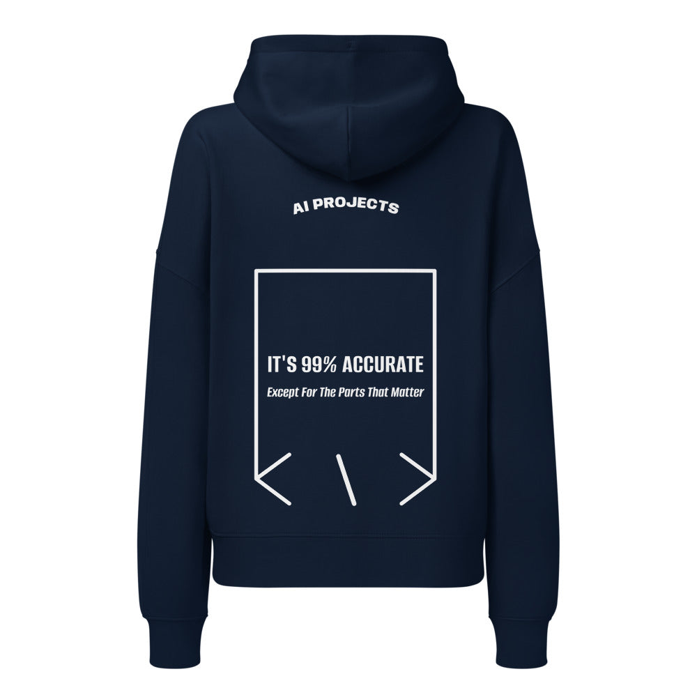 It's 99% Accurate — French Navy White back mockup