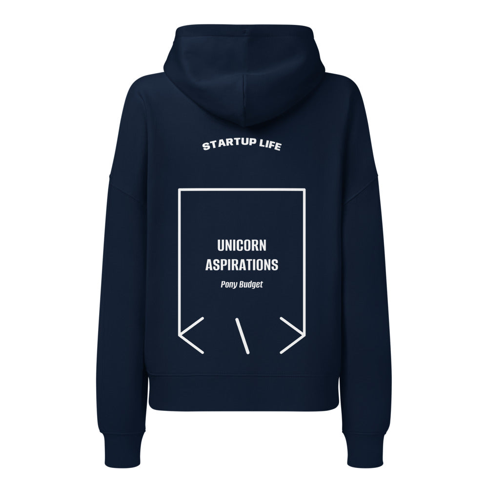 Unicorn Aspirations — French Navy White back mockup