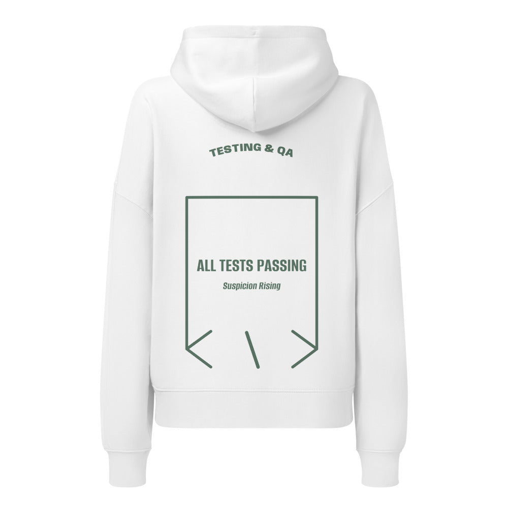 All Tests Passing — White Green Bay back mockup