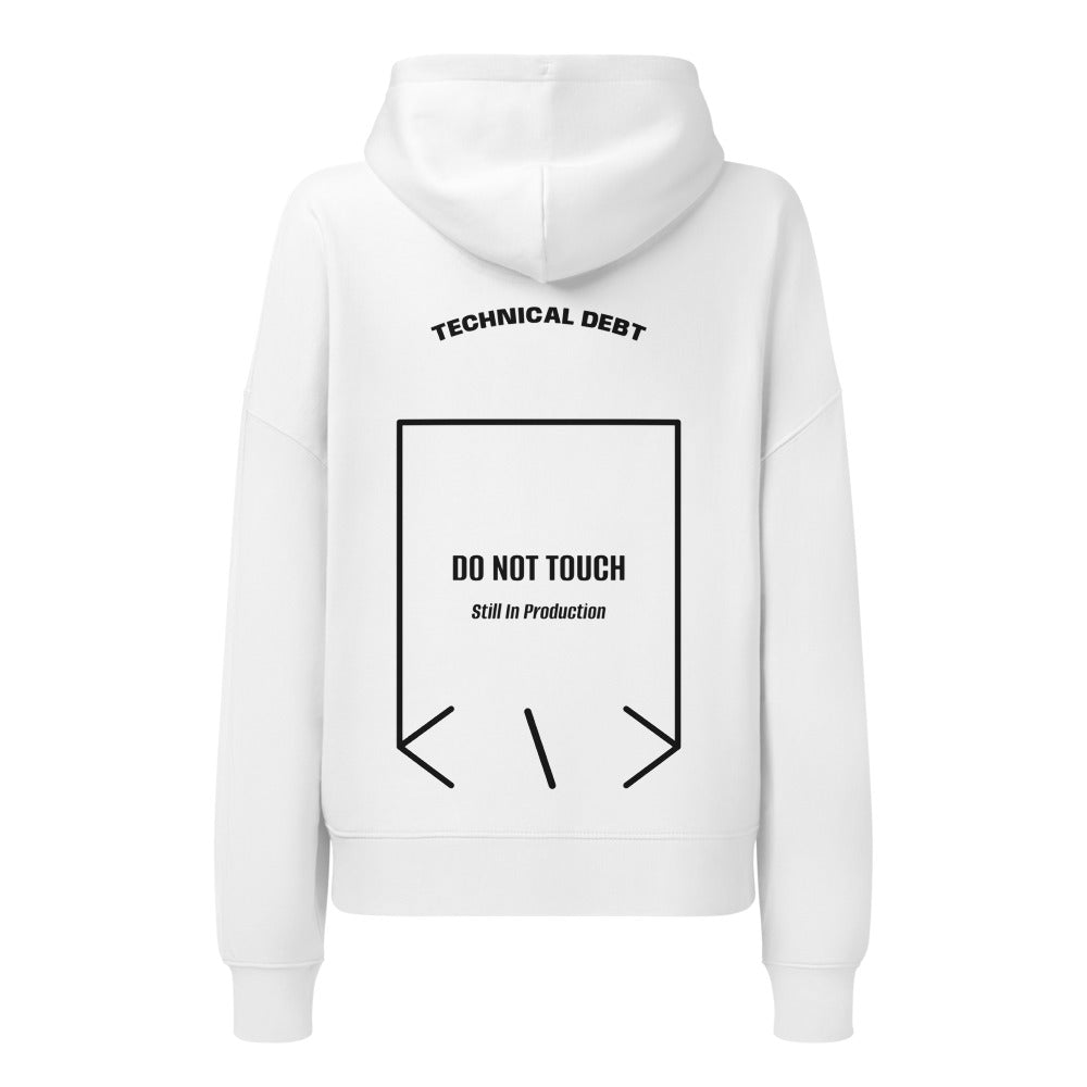 Do Not Touch — White Black back mockup