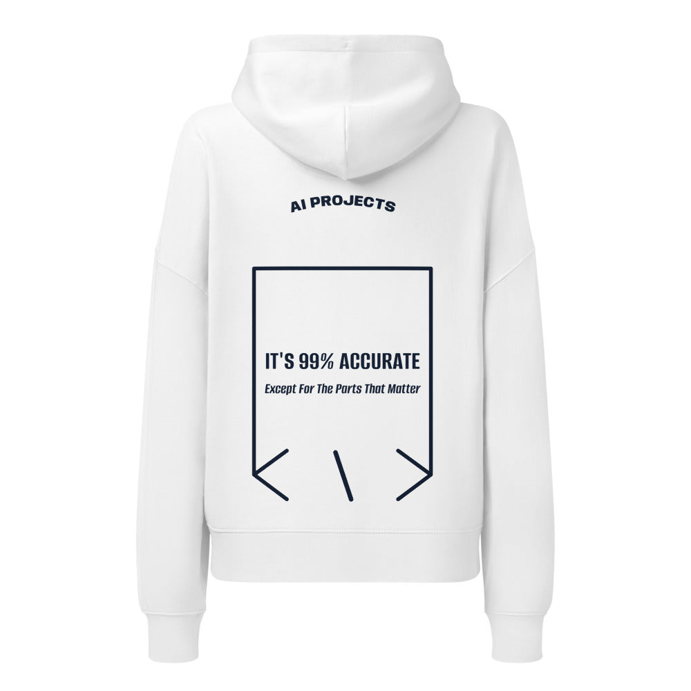 It's 99% Accurate — White French Navy back mockup