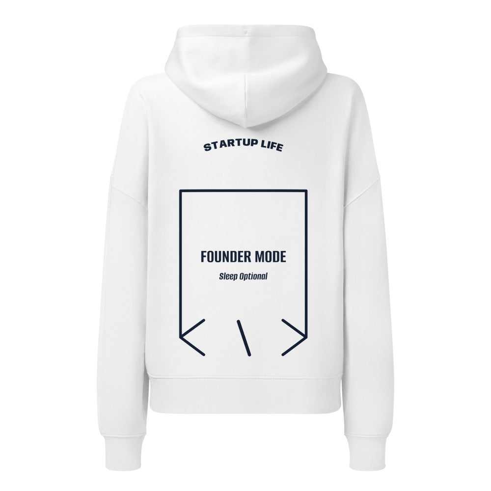 Founder Mode — White French Navy back mockup