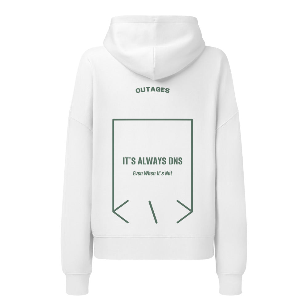It's Always DNS — White Green Bay back mockup