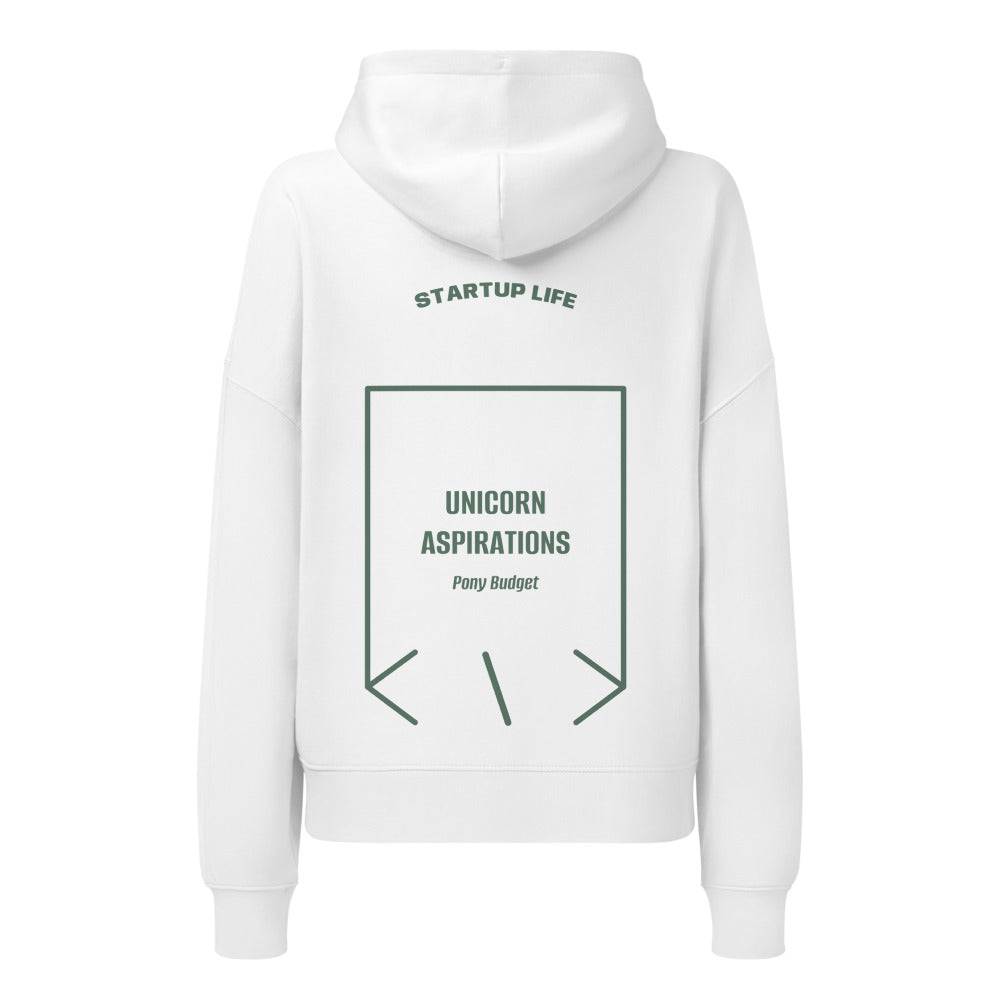 Unicorn Aspirations — White Green Bay back mockup